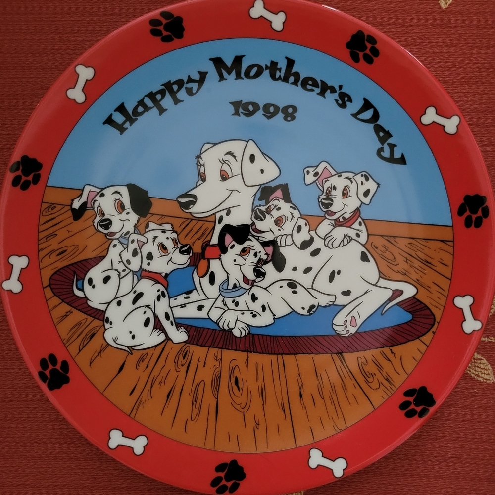 Dalmatians mother day plate 1998
